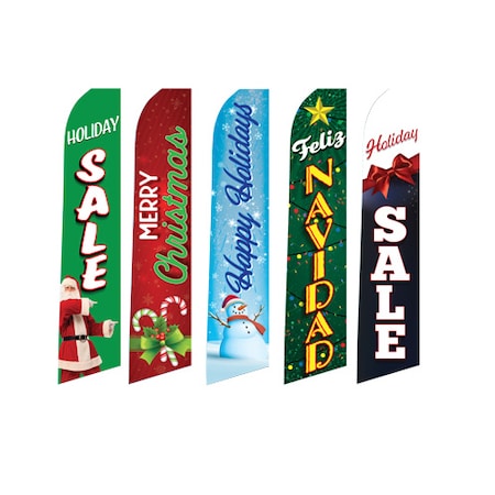 Holiday Replacement Swooper Flag: Holiday Sale - Bow